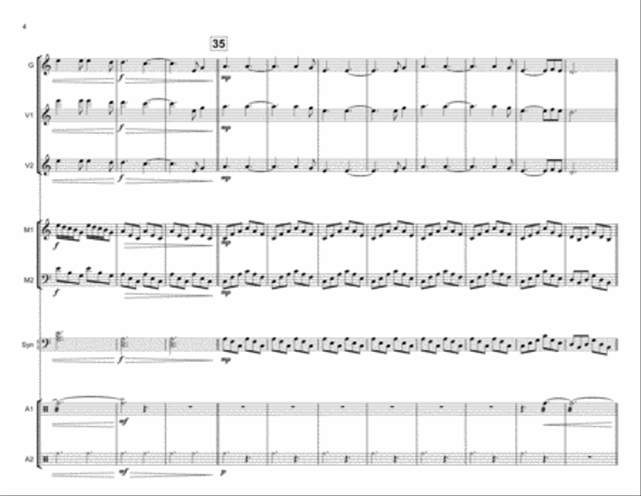 Hallelujah Percussion Ensemble scores gallery preview page 5