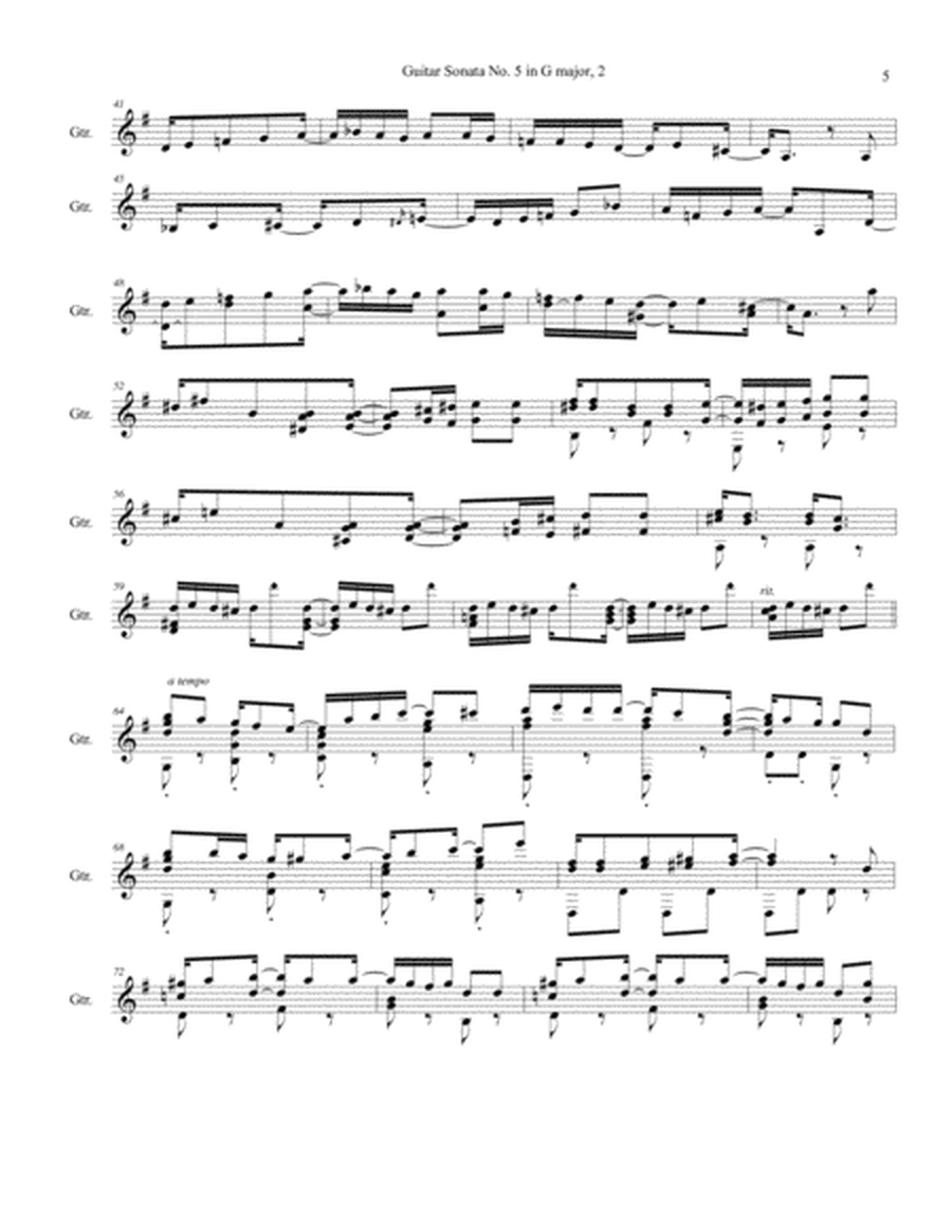 Guitar Sonata No. 5 in G major (open G tuning)