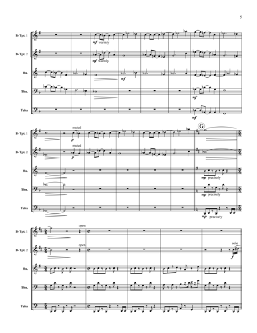 Roosevelt's Rough Riders Brass Quintet scores gallery preview page 5