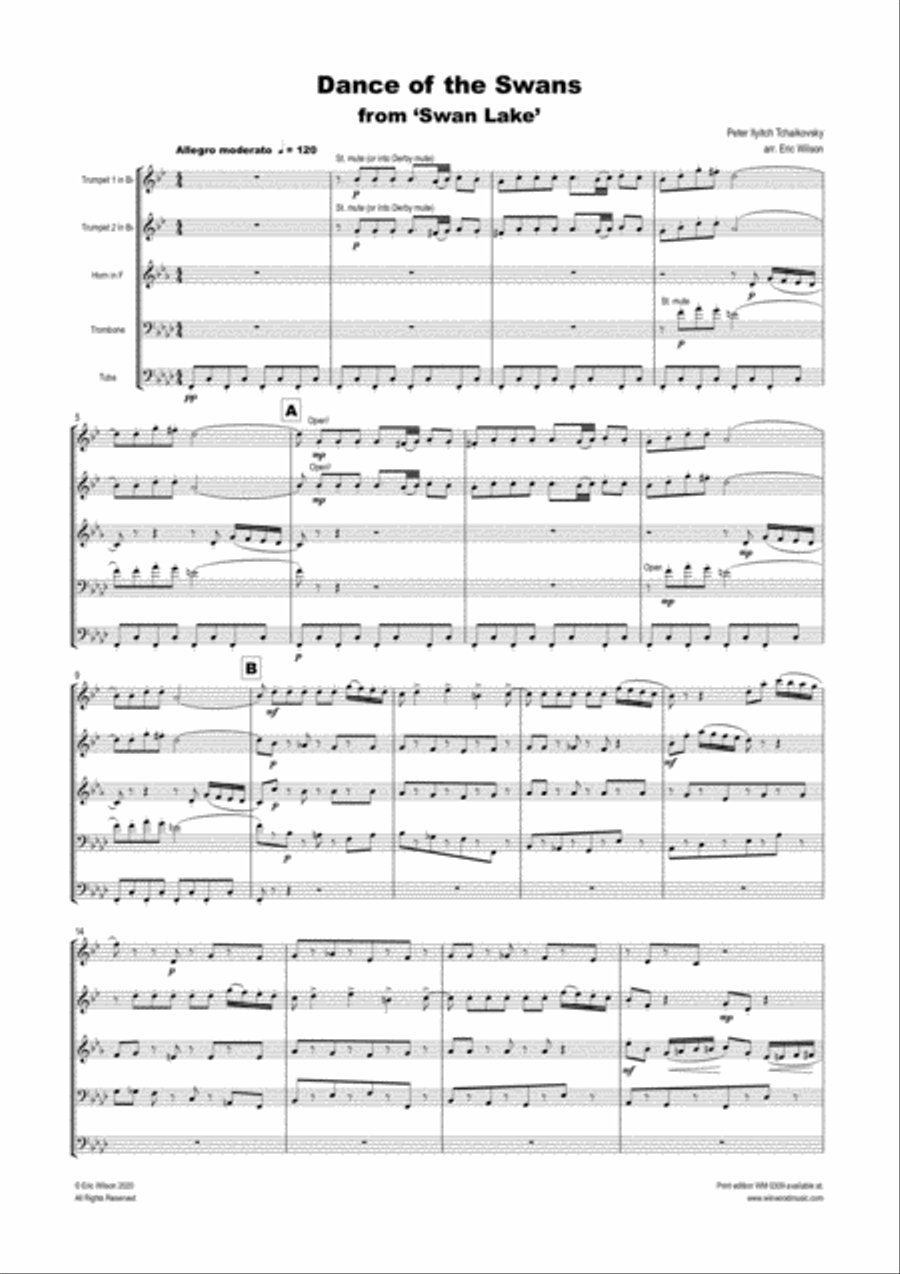Dance of the Swans Brass Ensemble scores gallery preview page 3