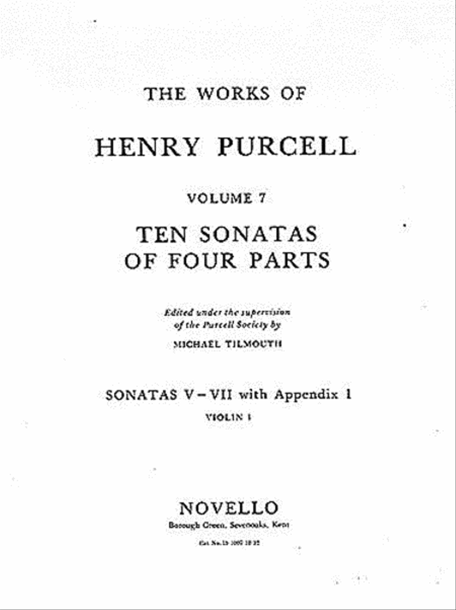 10 Sonatas Of Four Parts 10 Sonatas Of Four Parts 4-Part scores gallery preview page 1