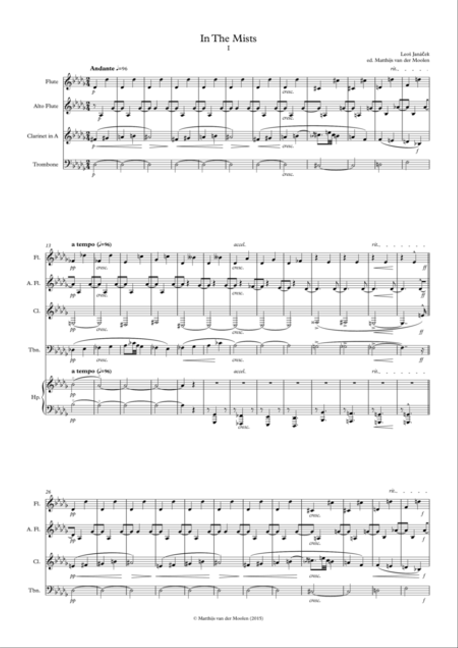 In the mists (V mlhách) Small Ensemble scores gallery preview page 1