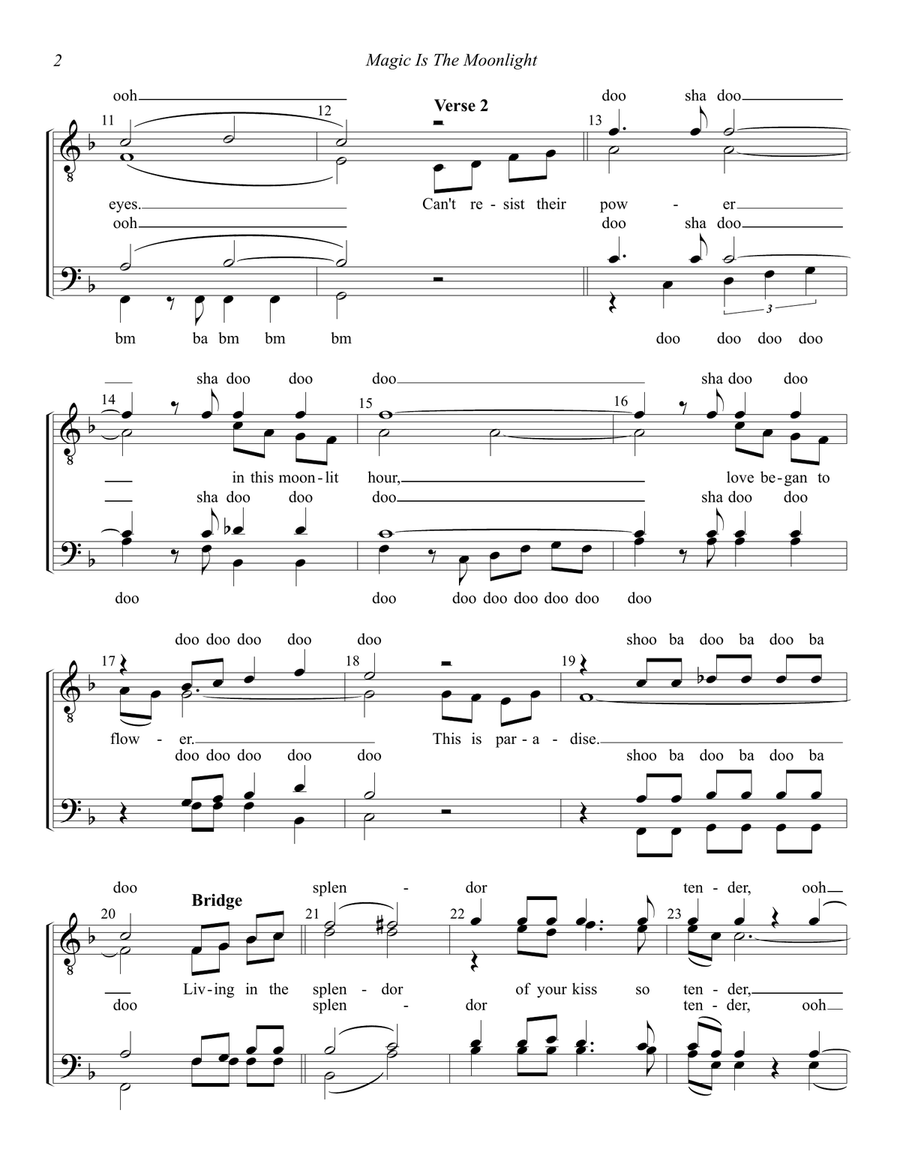 Magic Is The Moonlight Magic Is The Moonlight TTBB scores gallery preview page 2