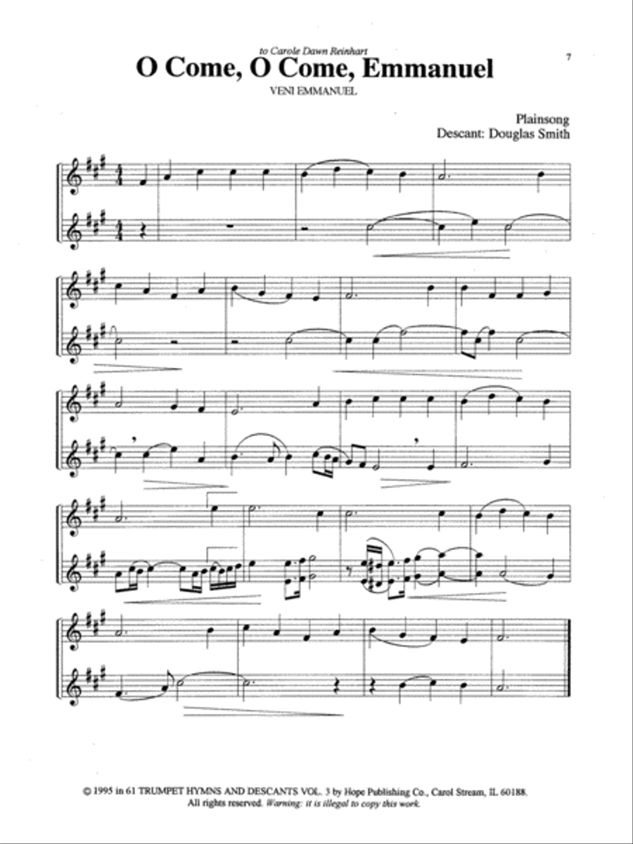 61 Trumpet Hymns and Descants, Vol. 3 Trumpet Solo scores gallery preview page 2
