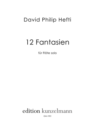 Book cover for 12 Fantasias for flute solo