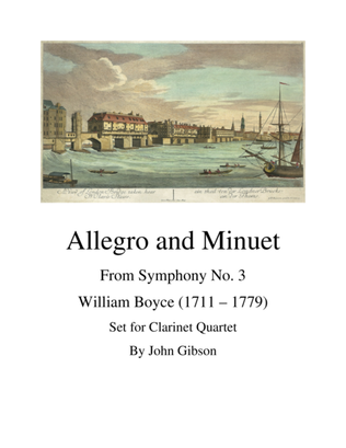 Book cover for Allegro and Minuet for Clarinet Quartet