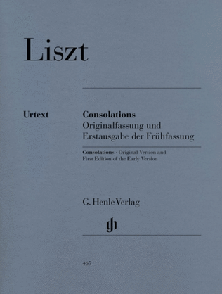 Book cover for Liszt - 6 Consolations 1St & 1850 Version Piano
