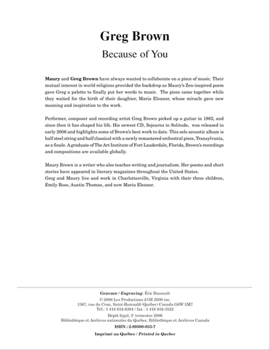 Because of You Classical Guitar scores gallery preview page 1