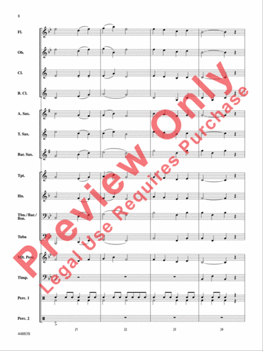 Heritage and Reflection Concert Band scores gallery preview page 9