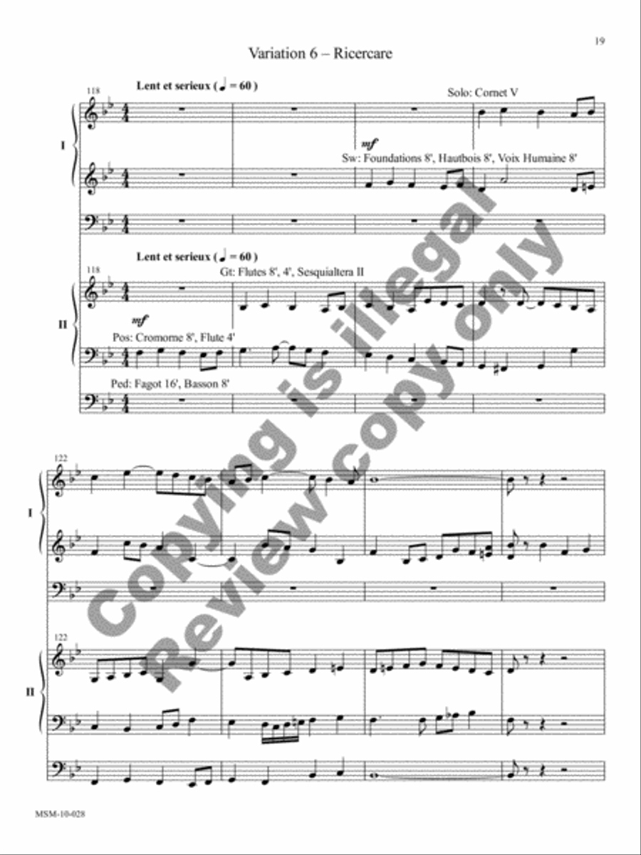 Variations on Veni Creator Spiritus Organ scores gallery preview page 25