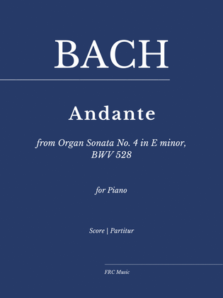 Book cover for Bach: Andante from Organ Sonata No. 4, BWV 528: II. Andante [Adagio]