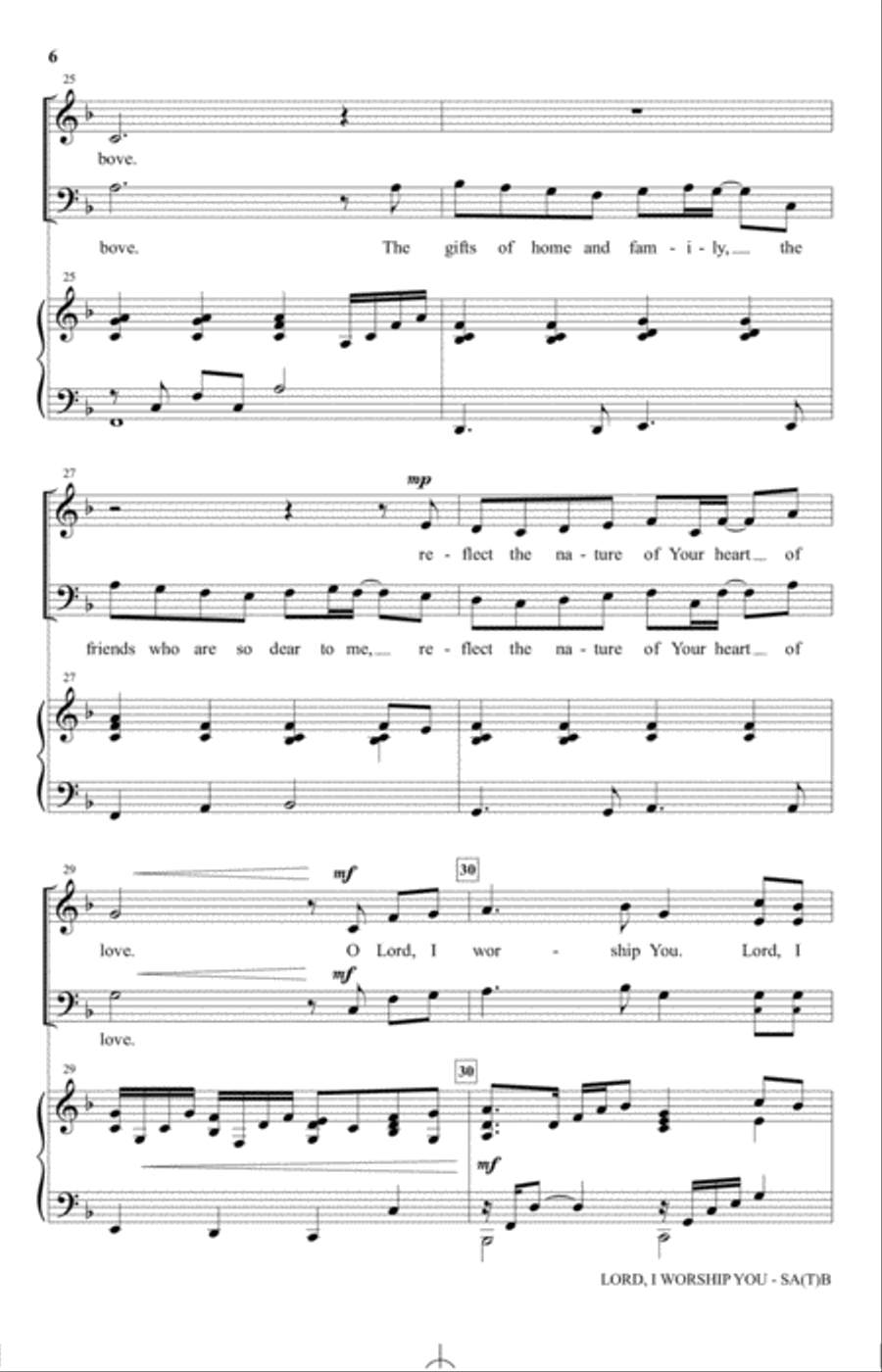 Lord, I Worship You Lord, I Worship You 4-Part scores gallery preview page 5