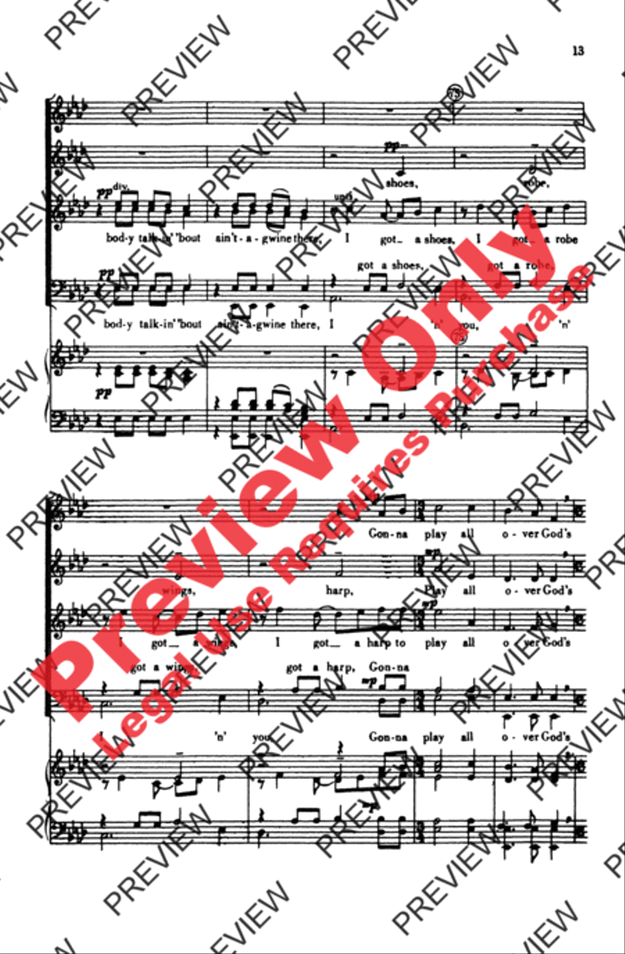 I Got Shoes 4-Part scores gallery preview page 13