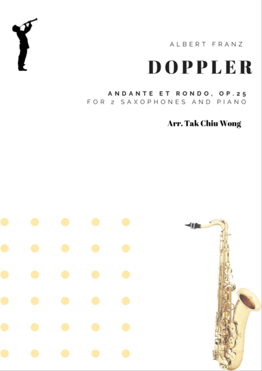 Andante et Rondo, Op.25 arranged for 2 alto saxophones and piano Woodwind Ensemble scores gallery preview page 1