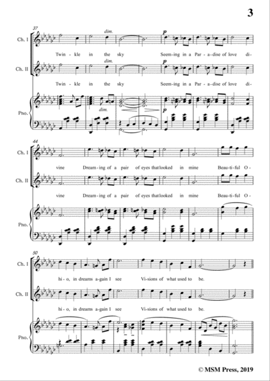 Mary Earl-Beautiful Ohio,in G flat Major,for Voice and Piano Voice Solo scores gallery preview page 5
