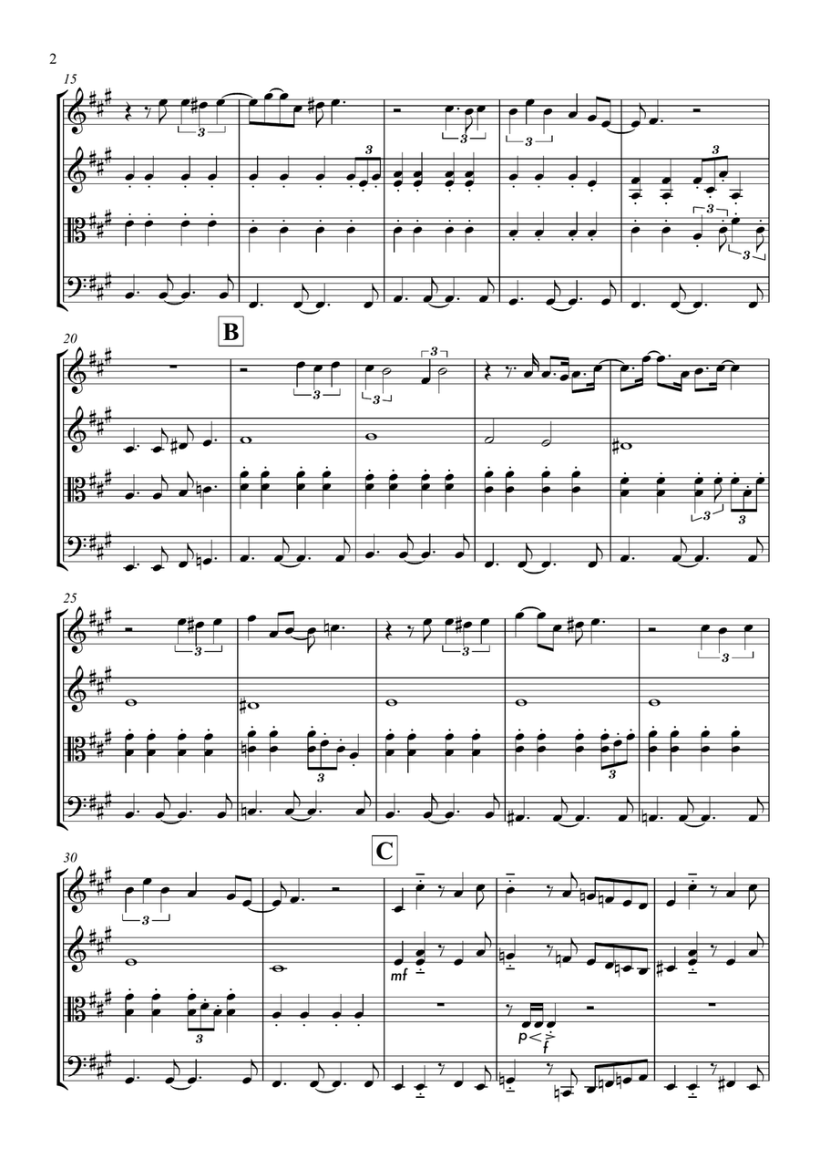 God Only Knows String Quartet scores gallery preview page 2
