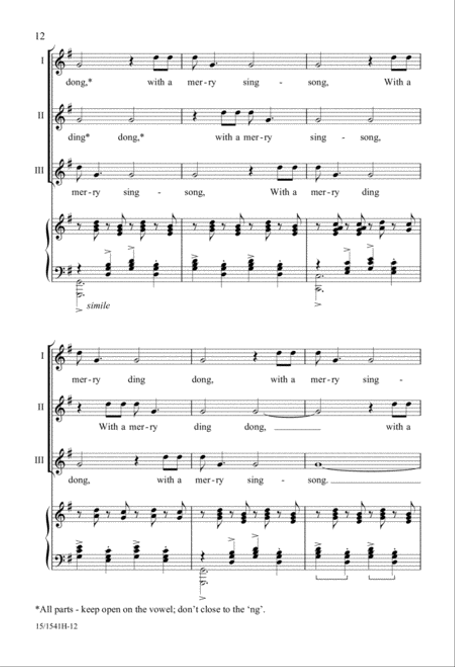 Merry Are the Bells 3-Part scores gallery preview page 12