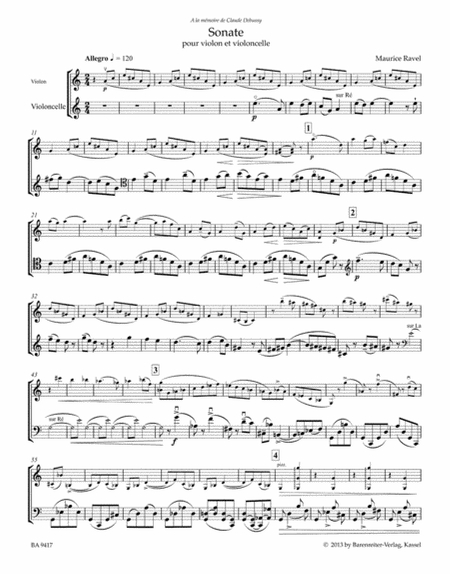 Sonata in Four Parts for Violin and Violoncello