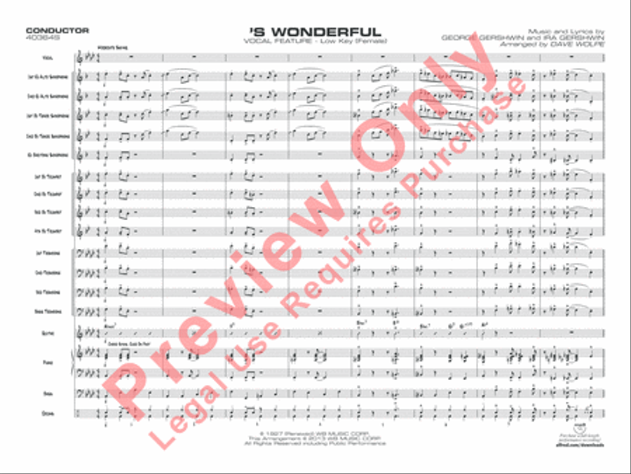 'S Wonderful 'S Wonderful Jazz Ensemble scores gallery preview page 2