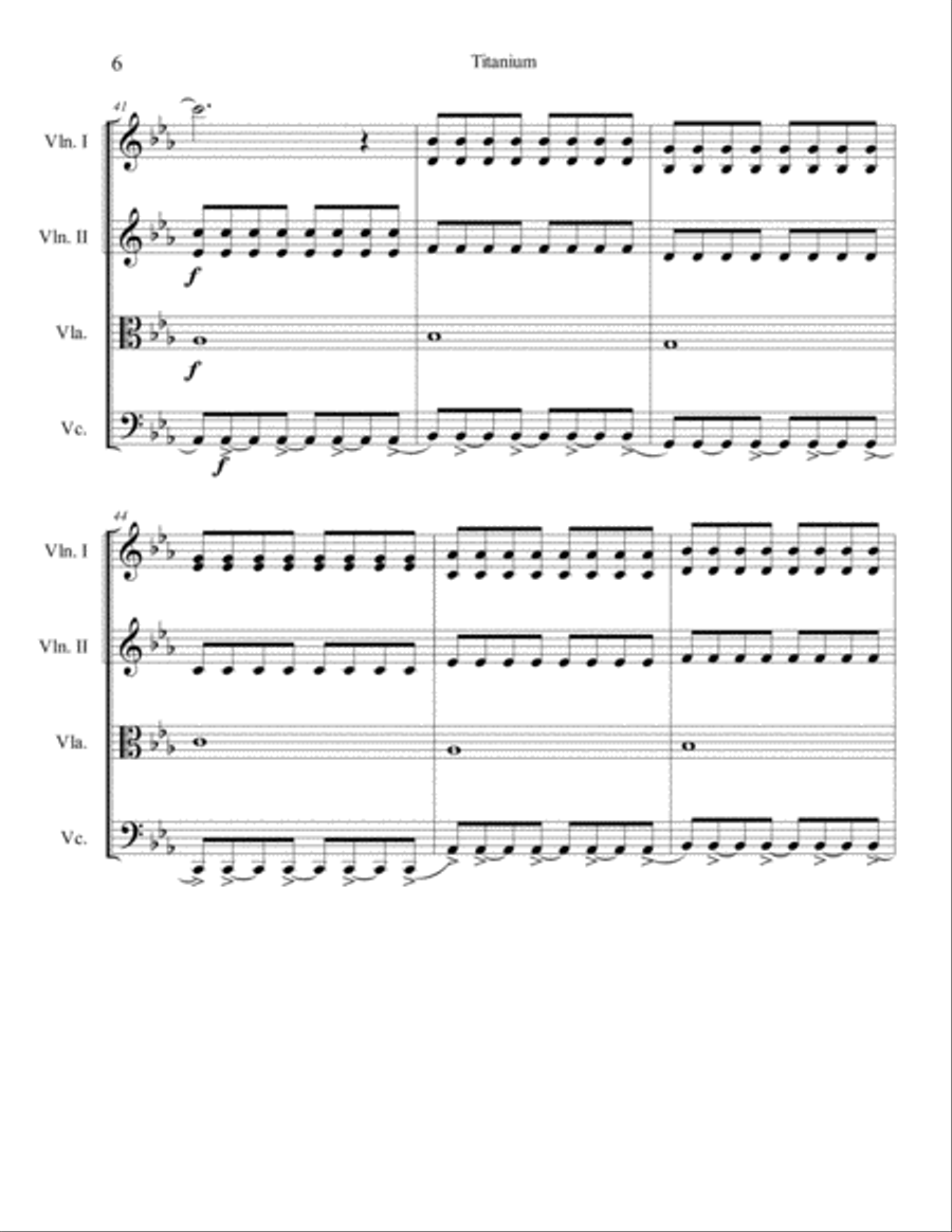Titanium String Quartet scores gallery preview page 6