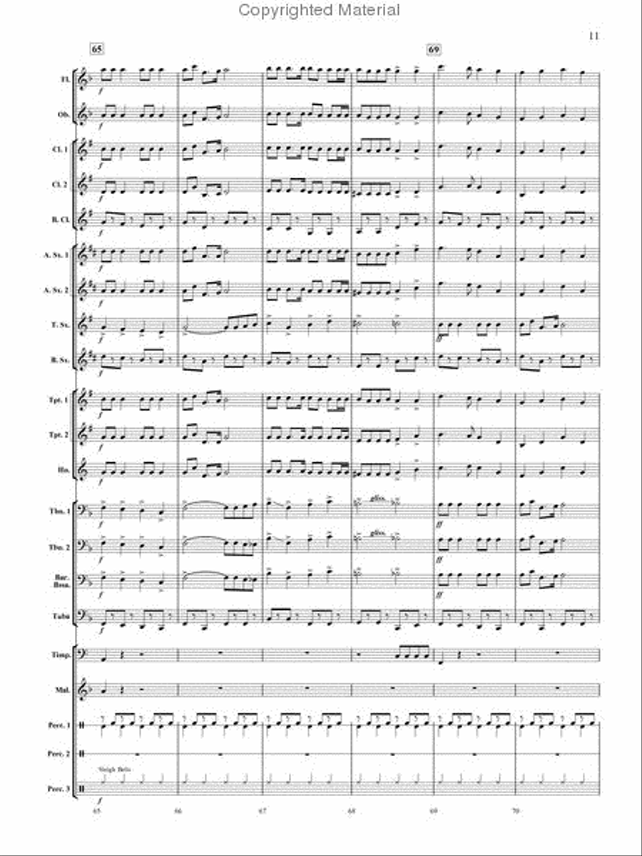 Santa's Big Adventure Concert Band scores gallery preview page 12