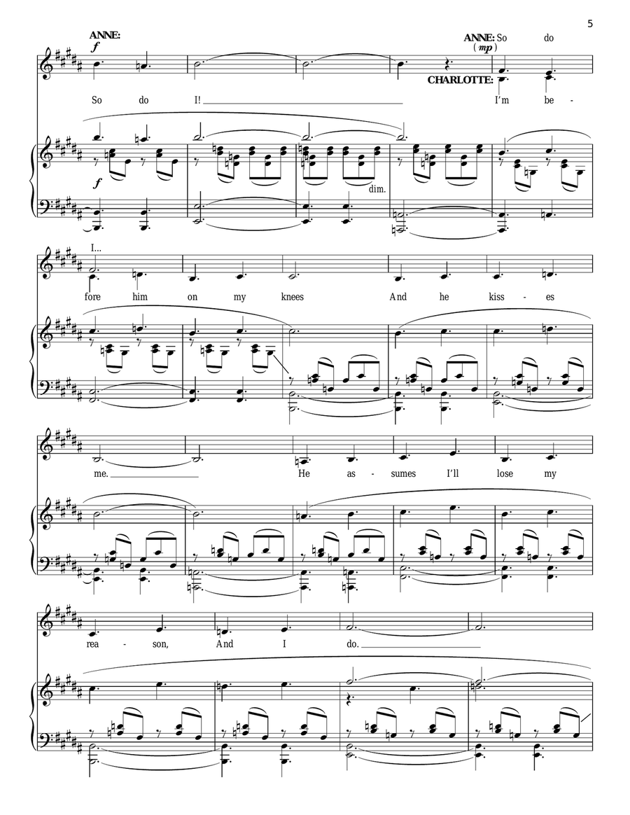 Every Day A Little Death Piano, Vocal scores gallery preview page 5