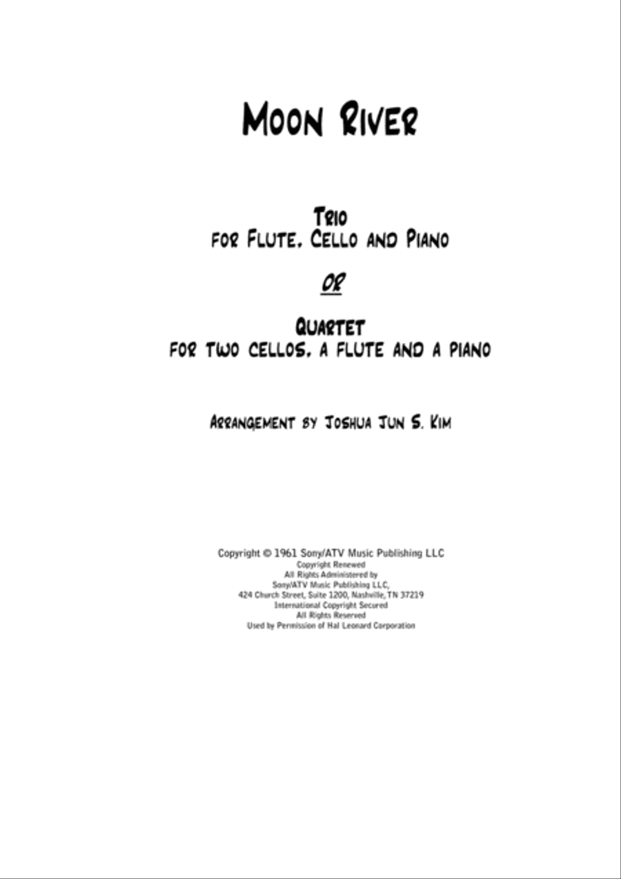 Moon River Chamber Orchestra scores gallery preview page 1