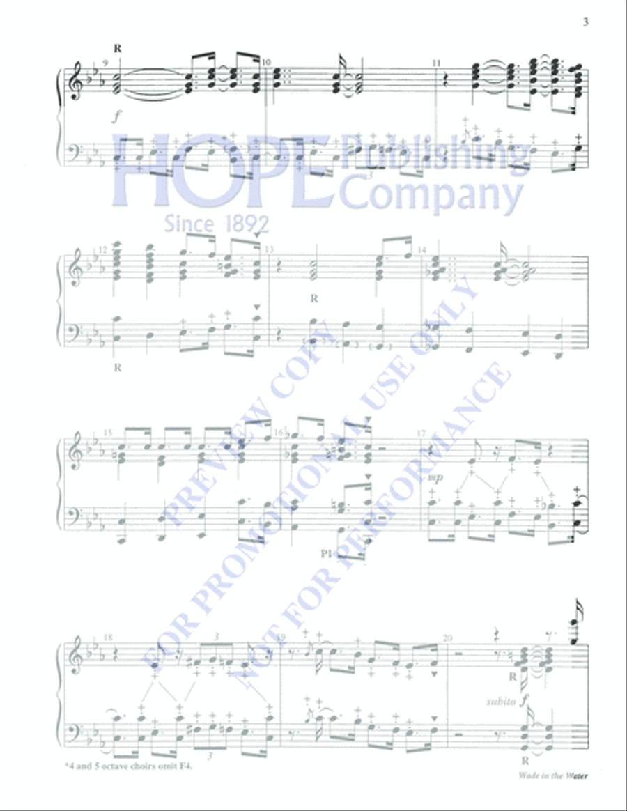 Wade in the Water Wade in the Water 5-Octaves scores gallery preview page 3