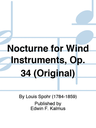 Book cover for Nocturne for Wind Instruments, Op. 34 (Original)