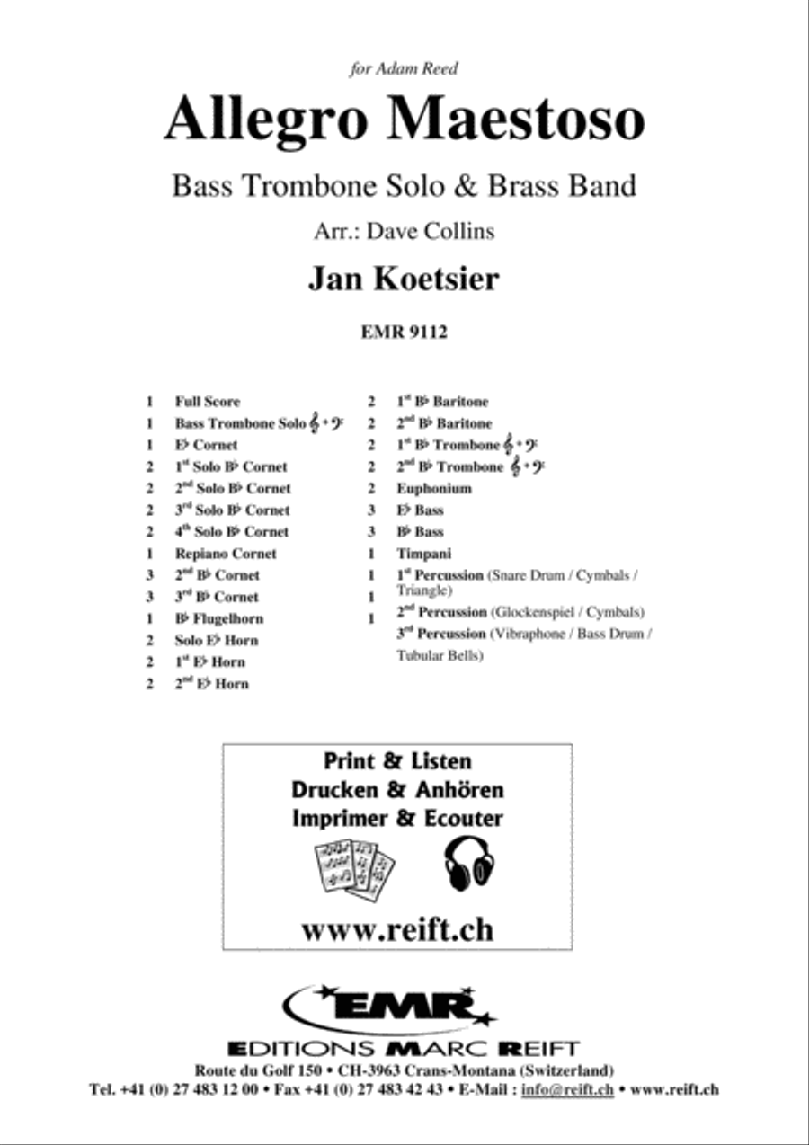 Allegro Maestoso Allegro Maestoso Brass Band scores gallery preview page 2