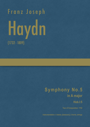 Haydn - Symphony No.5 in A major, Hob.I:5