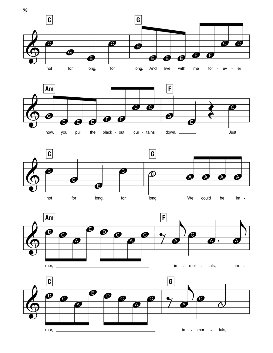 Immortals (from Big Hero 6) Easy Piano scores gallery preview page 3