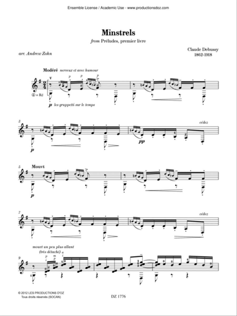 Minstrels Classical Guitar scores gallery preview page 3