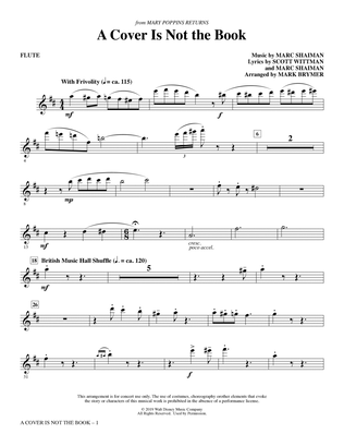 Book cover for A Cover Is Not the Book (from Mary Poppins Returns) (arr. Mark Brymer) - Flute