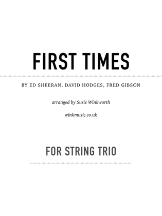 Book cover for First Times