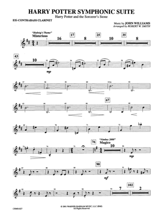 Harry Potter Symphonic Suite: E-flat Contrabass Clarinet