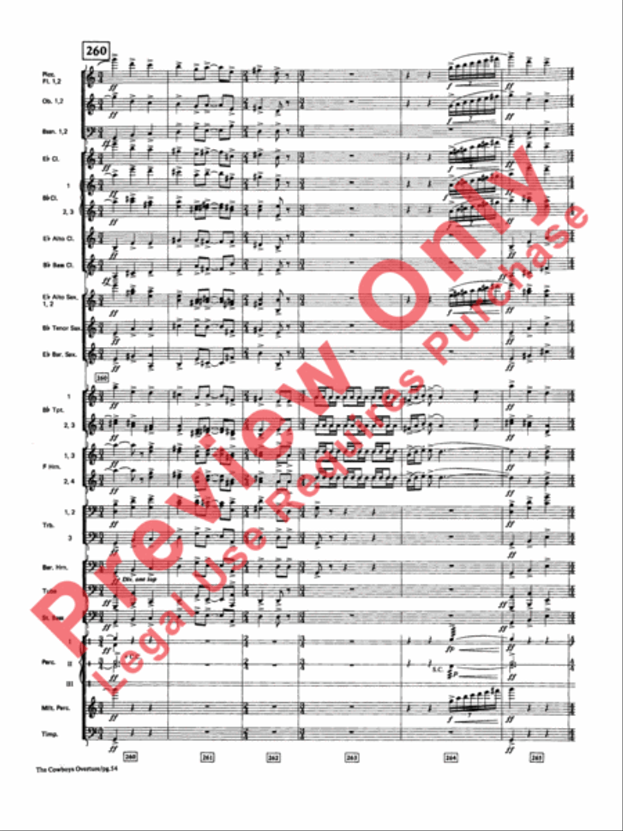 The Cowboys Concert Band scores gallery preview page 55