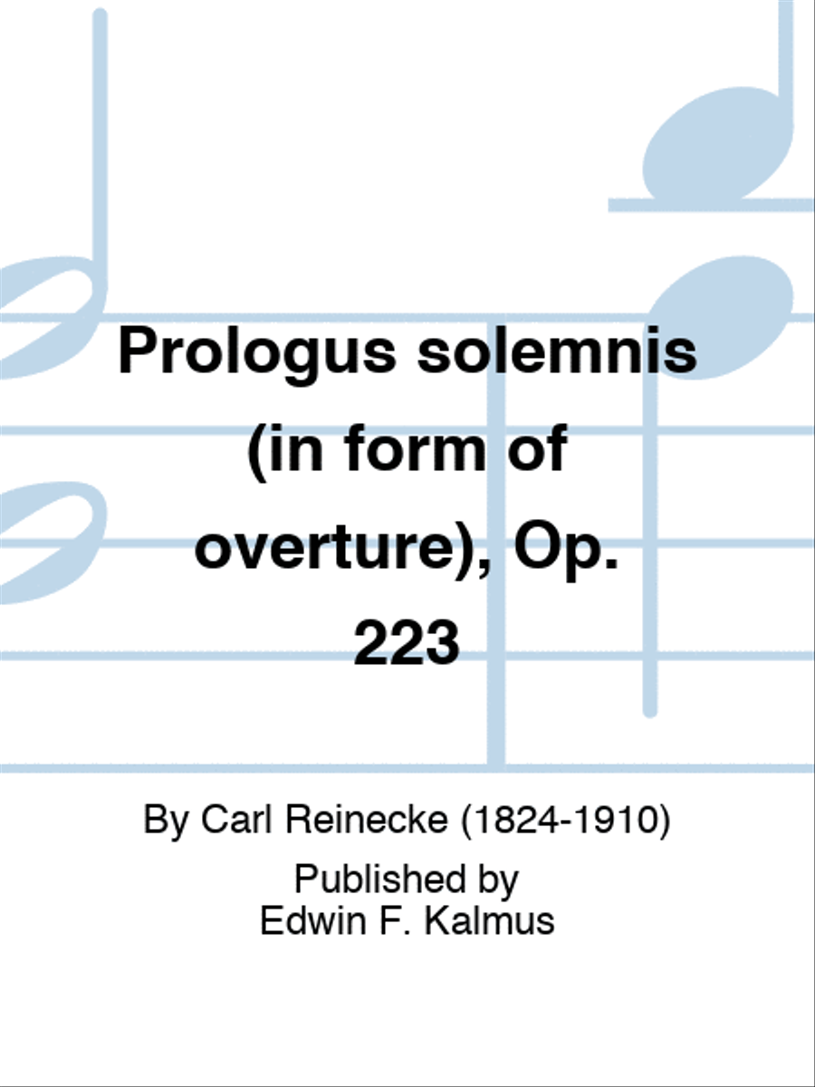 Prologus solemnis (in form of overture), Op. 223 Set of Parts scores gallery preview page 1