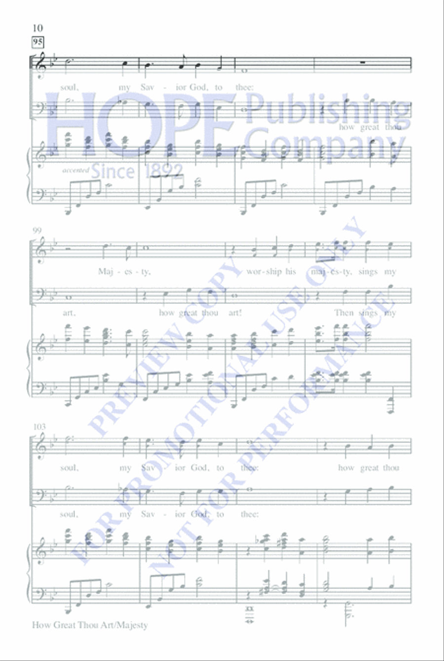 How Great Thou Art/Majesty 2-Part scores gallery preview page 10