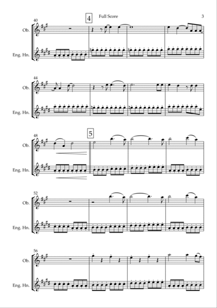 City Of Blinding Lights Woodwind Duet scores gallery preview page 3