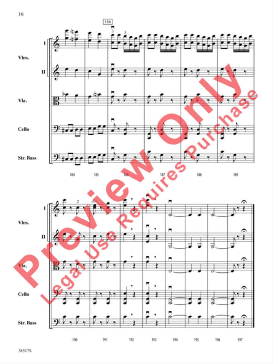 Serenade for Strings String Orchestra scores gallery preview page 17