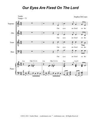 Our Eyes Are Fixed On The Lord (Solo with SATB)
