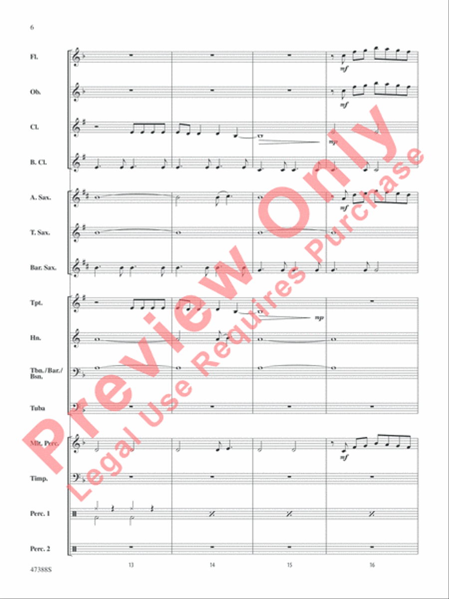 In My Blood Concert Band scores gallery preview page 7