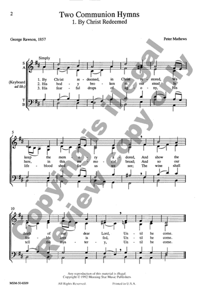 Two Communion Hymns