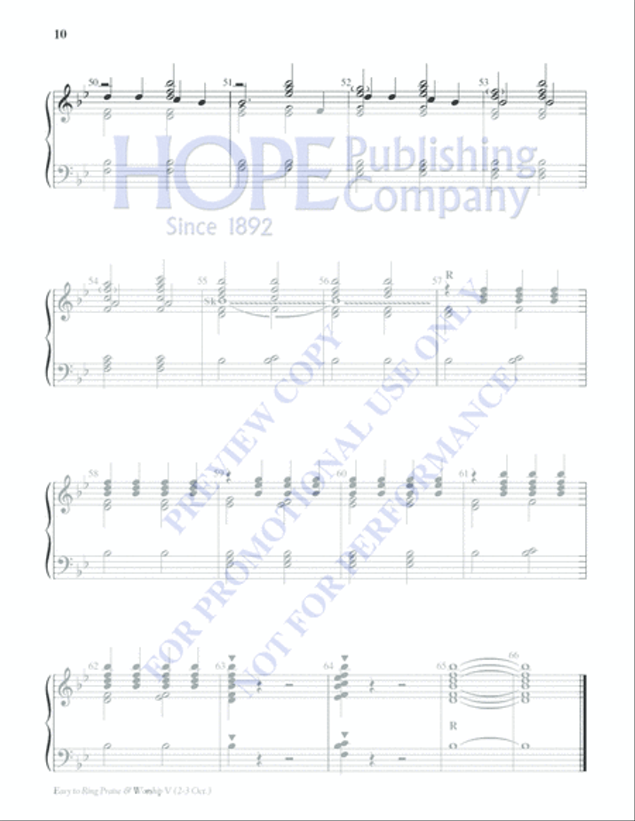 Easy to Ring Praise and Worship 3-Octaves scores gallery preview page 10