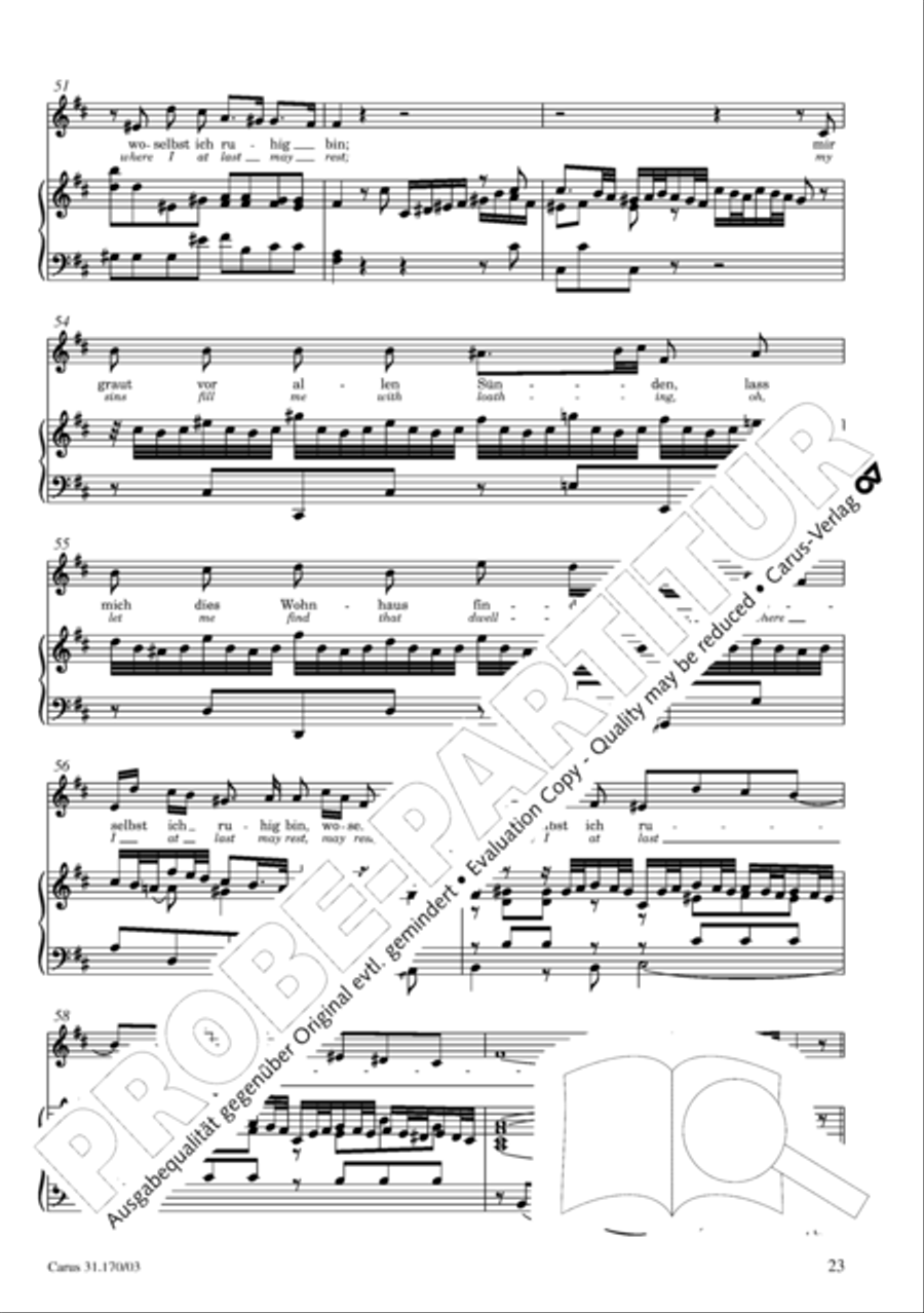 O blessed rest, o welcome heart's delight (Vergnugte Ruh, beliebte Seelenlust) Flute scores gallery preview page 24