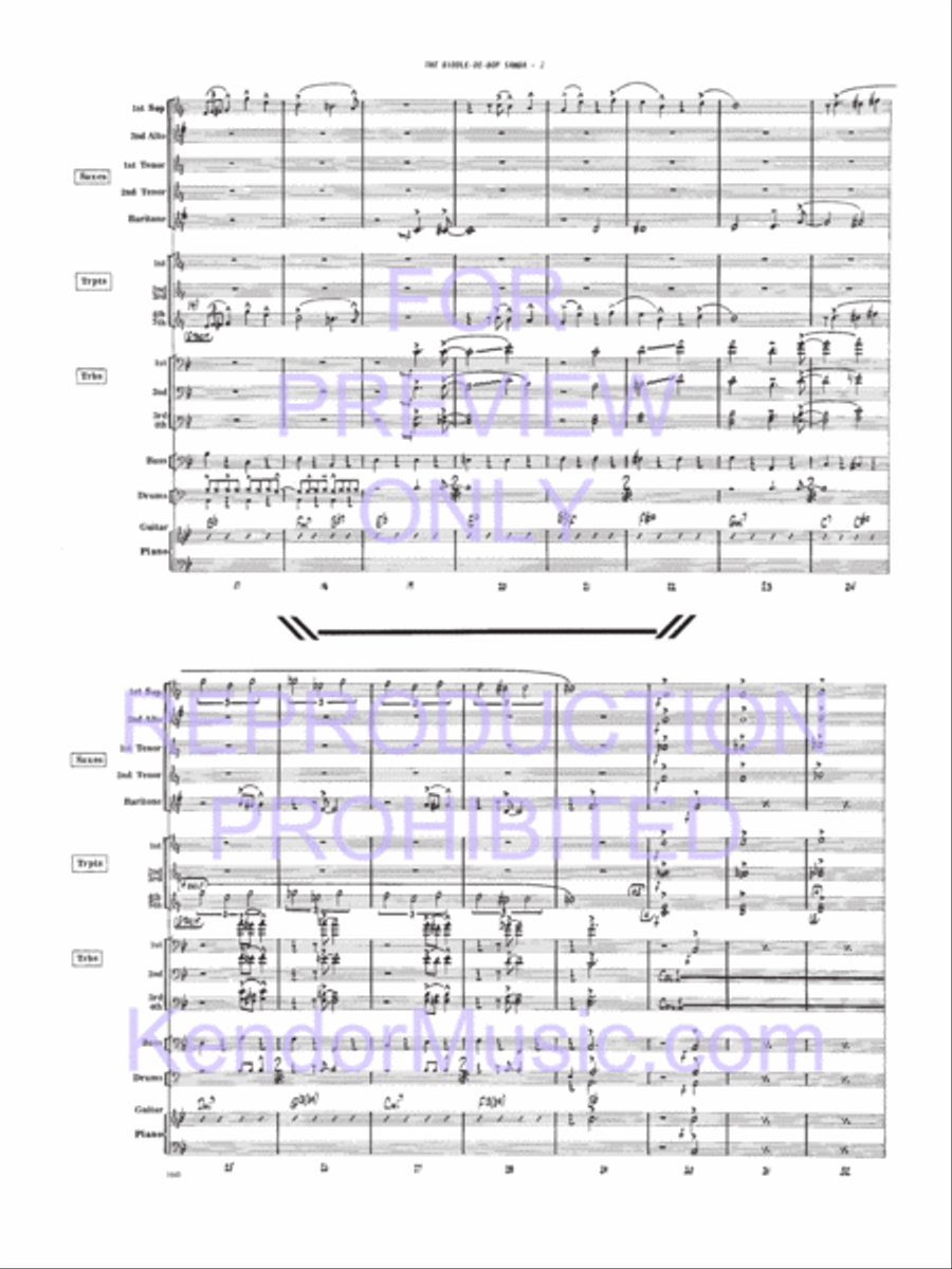 Biddle-De-Bop Samba, The Jazz Ensemble scores gallery preview page 3