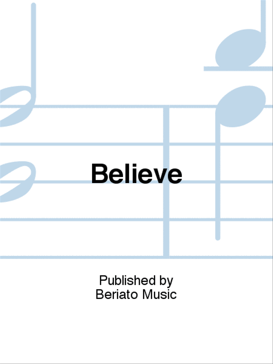 Believe Piano, Vocal, Guitar scores gallery preview page 1