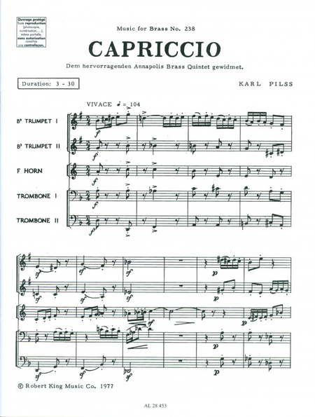 Capriccio - Brass Quintet