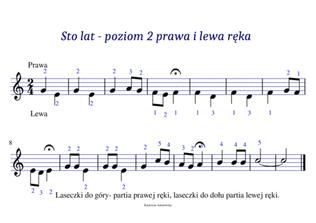 Sto lat poziom drugi piano- one hundred years level two easy